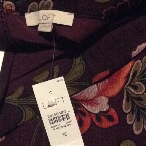 ANN TAYLOR LOFT SIZE 16 FLORAL RUFFLE SKIRT - Picture 4 of 6